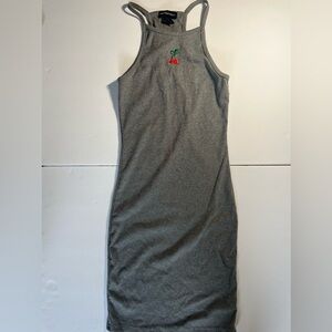 Stretchy cherry midi dress